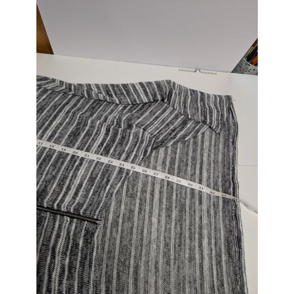 Joseph Ribkoff Sweater Womens 18 Black White Zip Front Cardigan Hi-Low NWT - Picture 10 of 11